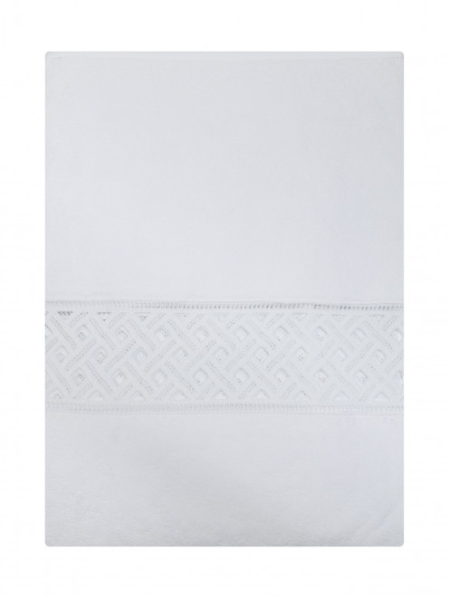 Полотенце из хлопковой махровой ткани с кружевной вставкой 100 x 150 Frette - Обтравка1