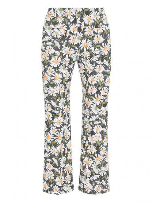 Брюки из хлопка с узором Weekend Max Mara - Общий вид