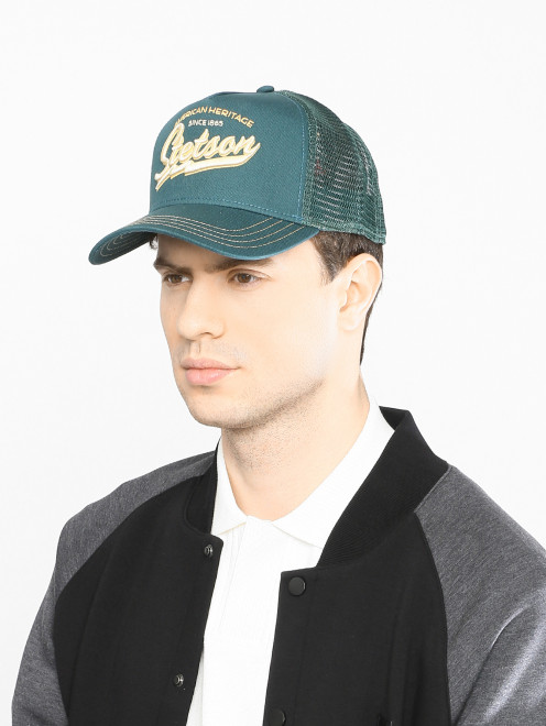 Комбинированная кепка с логотипом Stetson - МодельОбщийВид