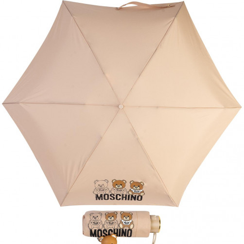 Зонт складной Moschino 8061-SuperminiA Bear Scribbles Beige Moschino - Общий вид