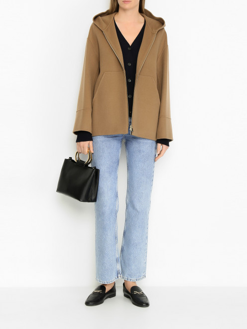 Полупальто на молнии с капюшоном Max Mara - МодельОбщийВид