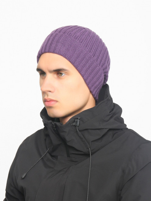 Шапка-бини из кашемира Piacenza Cashmere 1733 - МодельОбщийВид