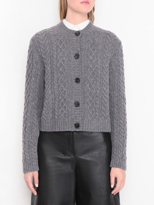 Кардиган из шерсти на пуговицах Weekend Max Mara - МодельВерхНиз