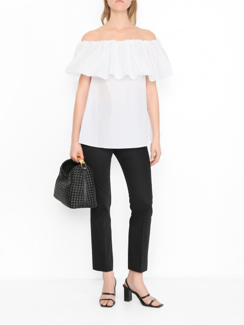 Зауженные брюки из хлопка Max Mara - МодельОбщийВид