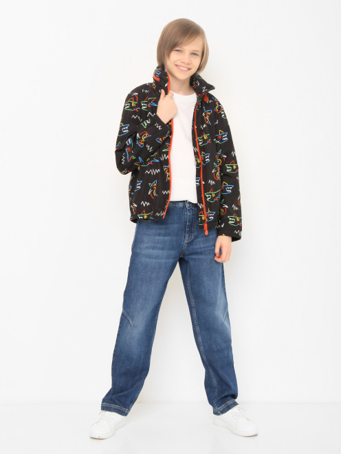 Куртка с контрастным узором Stella McCartney kids - МодельОбщийВид