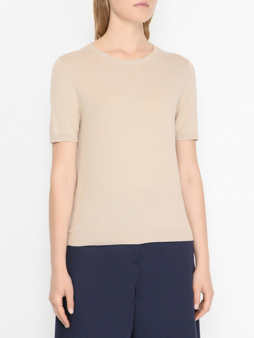 Джемпер из шелка и хлопка Weekend Max Mara - МодельВерхНиз