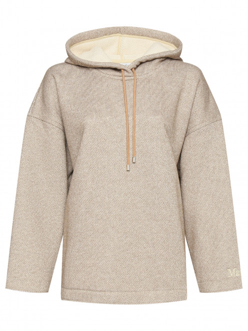 Толстовка из хлопка и вискозы с люрексом Max Mara - Общий вид