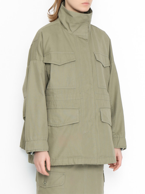 Куртка из хлопка с карманами Weekend Max Mara - МодельВерхНиз