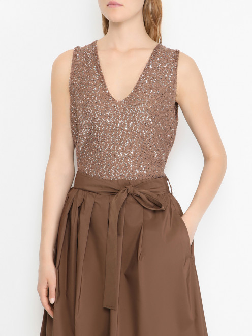 Трикотажный топ с пайетками Weekend Max Mara - МодельВерхНиз