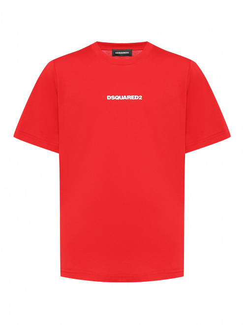 Футболка из хлопка с логотипом Dsquared2 - Общий вид