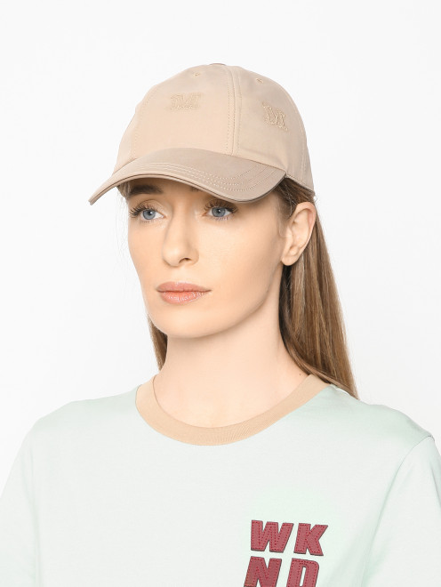 Бейсболка из вискозы с логотипом Max Mara - МодельОбщийВид