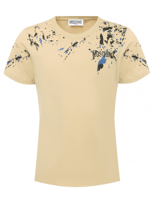 Трикотажная футболка с принтом Moschino - Общий вид