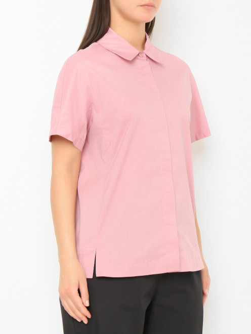 Однотонная блуза с коротким рукавом Marina Rinaldi - МодельВерхНиз