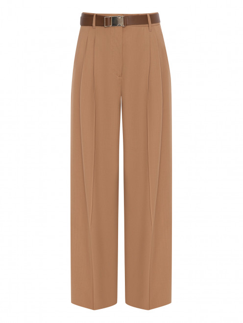 Брюки из шерсти с ремнем Max Mara - Общий вид