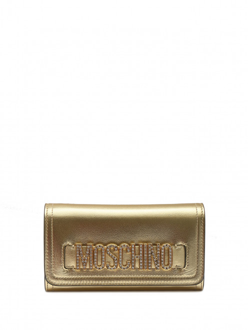 Кошелек из кожи с кристаллами на цепочке Moschino - Общий вид