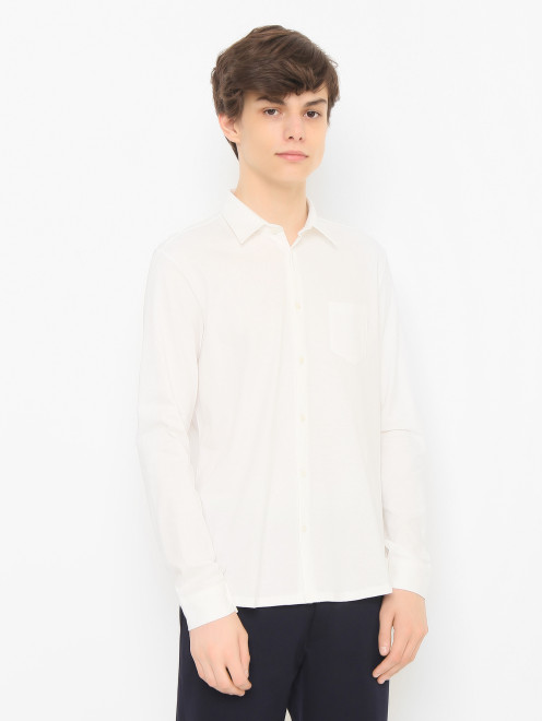 Трикотажная рубашка с нагрудным карманом Il Gufo - МодельВерхНиз
