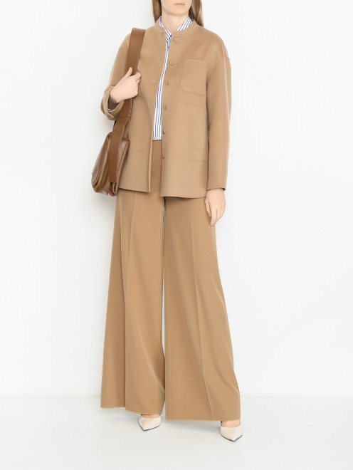 Однотонное пальто из шерсти Max Mara - МодельОбщийВид