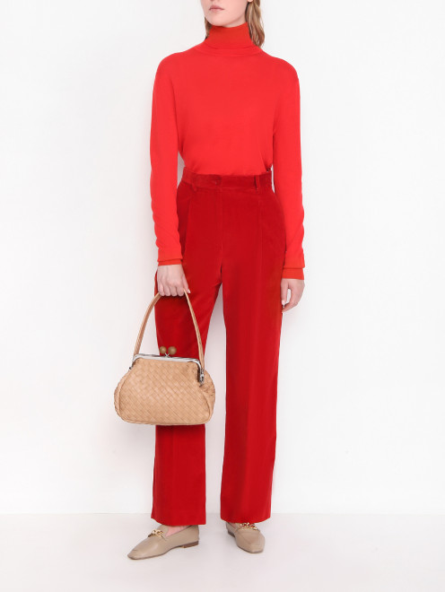 Сумка плетенная из кожи Weekend Max Mara - МодельОбщийВид