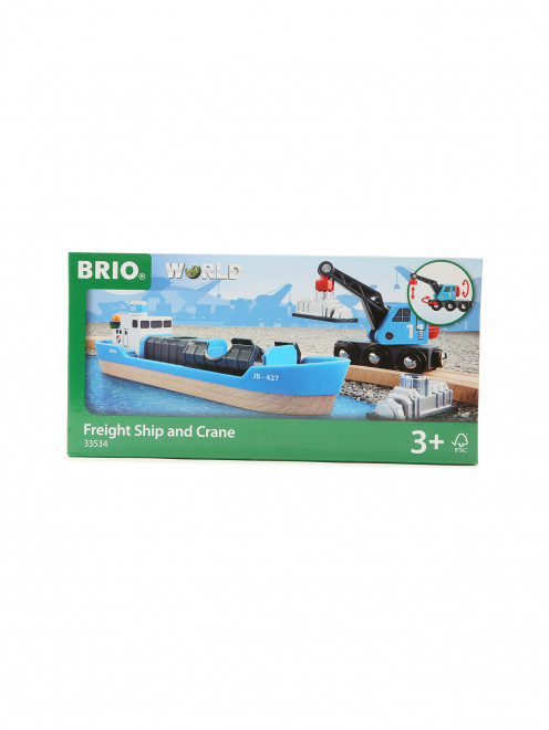 Игровой набор - корабль с погрузчиком BRIO - Общий вид