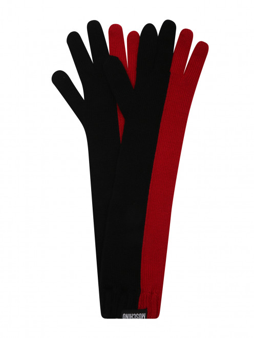 Трикотажные перчатки из шерсти Moschino - Общий вид