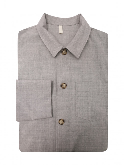 Рубашка из шерсти с накладными карманами Altea - Общий вид