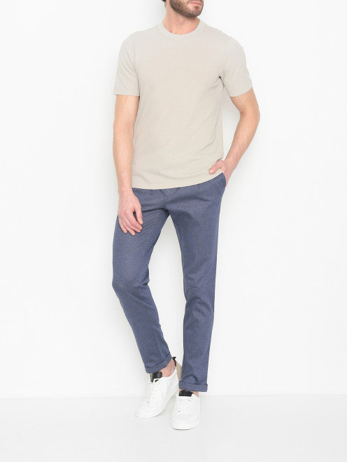 Трикотажные брюки из хлопка с карманами Capobianco - МодельОбщийВид