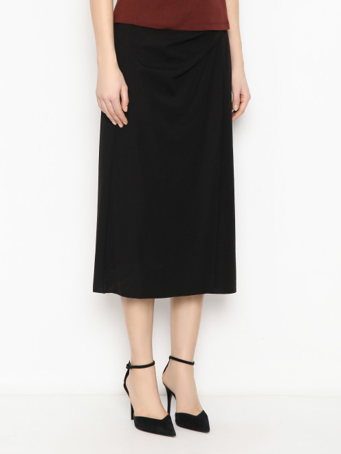 Юбка-миди с запахом и драпировкой Weekend Max Mara - МодельВерхНиз