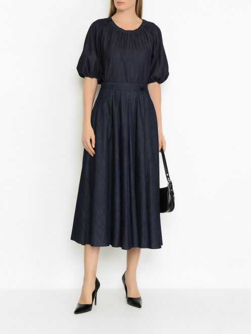 Юбка из тонкого денима Max Mara - МодельОбщийВид