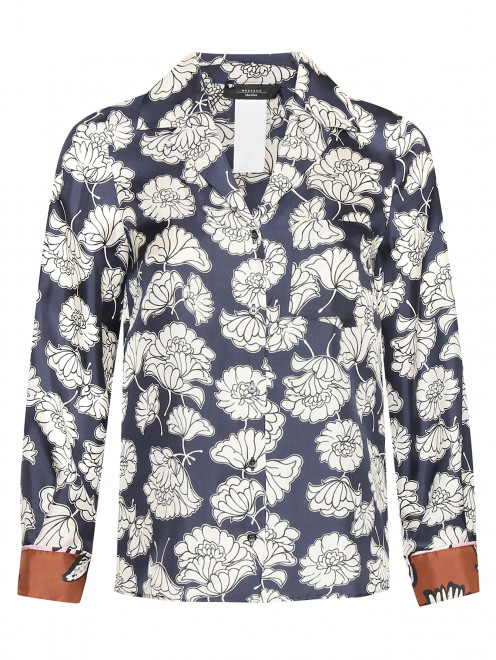 Блуза из шелка с цветочным узором Weekend Max Mara - Общий вид
