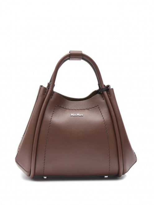 Сумка из гладкой кожи с логотипом Max Mara - Общий вид