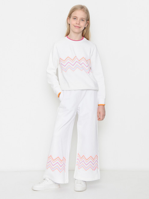 Брюки из хлопка на резинке Missoni - МодельОбщийВид