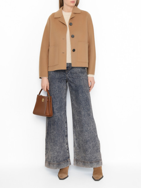Полупальто из шерсти с карманами Weekend Max Mara - МодельОбщийВид