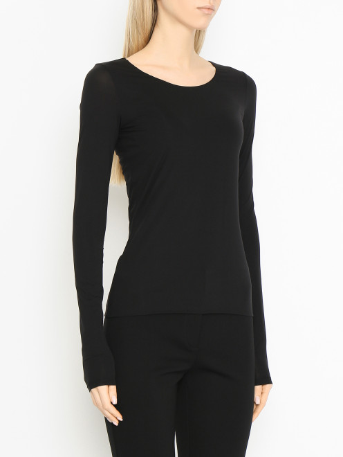 Однотонный лонгслив с круглым вырезом Sportmax - МодельВерхНиз