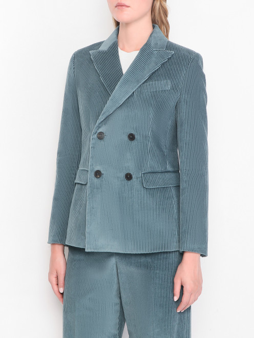 Жакет двубортный вельветовый Weekend Max Mara - МодельВерхНиз