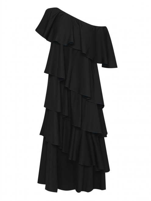 Платье-макси из хлопка с открытыми плечами Marina Rinaldi - Общий вид