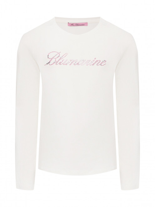 Лонгслив из хлопка с логотипом Miss Blumarine - Общий вид