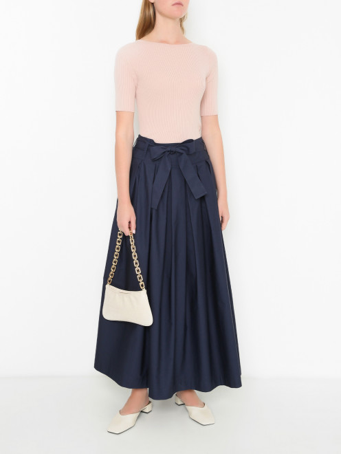 Джемпер в рубчик с коротким рукавом Weekend Max Mara - МодельОбщийВид
