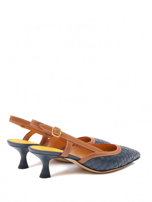 Туфли-лодочки из кожи на низком каблуке Mara bini - Обтравка1