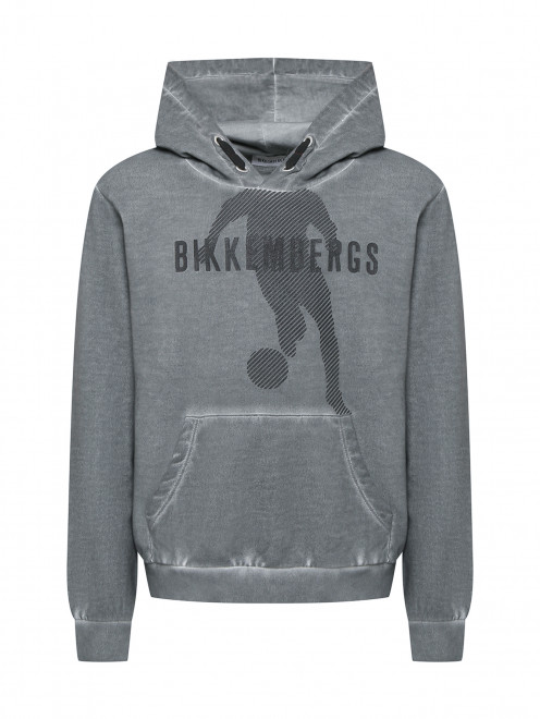 Толстовка с принтом и капюшоном Bikkembergs - Общий вид