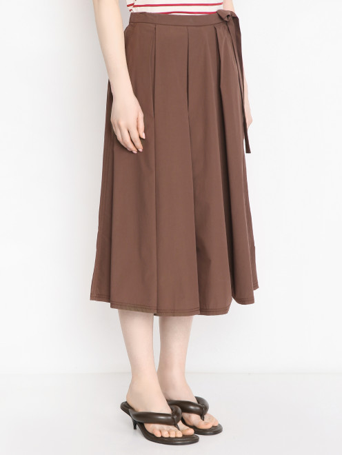 Юбка из хлопка с карманами Weekend Max Mara - МодельВерхНиз