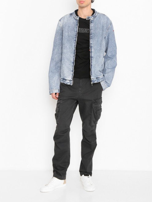 Куртка из денима на молнии Diesel - МодельОбщийВид