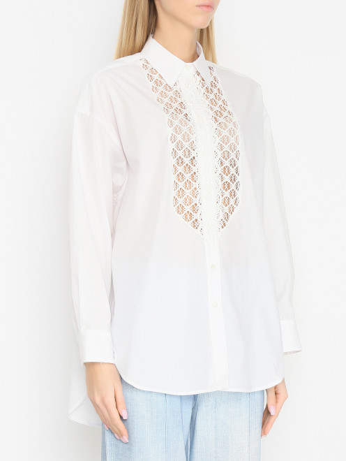 Свободная блуза из хлопка Ermanno Scervino - МодельВерхНиз