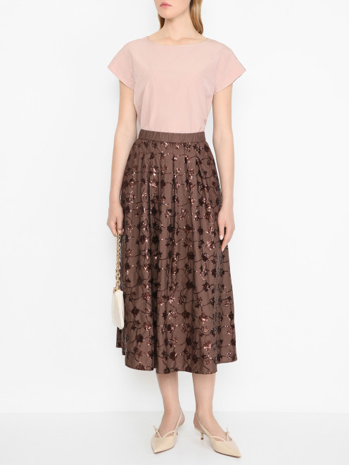 Укороченный топ свободного кроя Weekend Max Mara - МодельОбщийВид