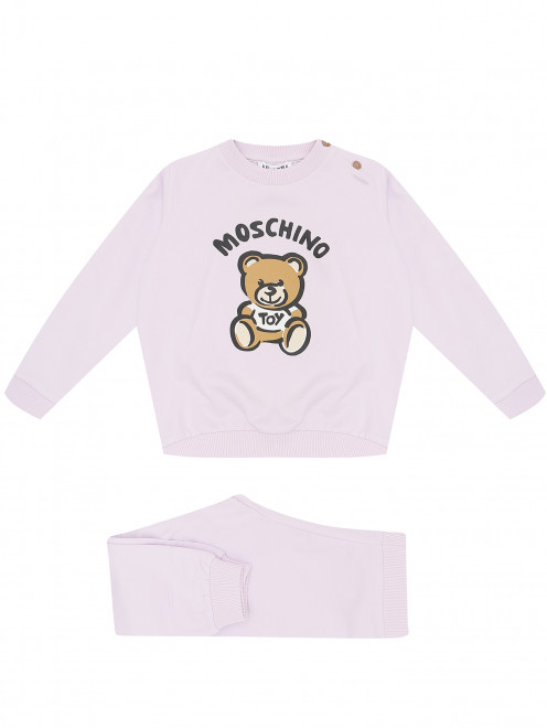 Костюм из хлопка с принтом Moschino - Общий вид