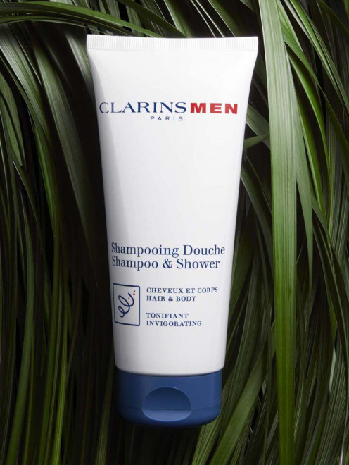 Тонизирующий шампунь-гель для волос и тела Men Shampooing Douche, 200 мл Clarins - Обтравка1