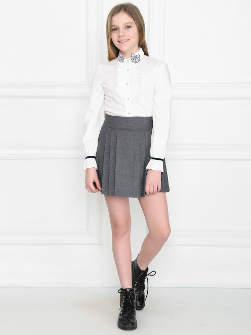 Юбка плиссированная из шерсти и вискозы Aletta Couture - МодельОбщийВид