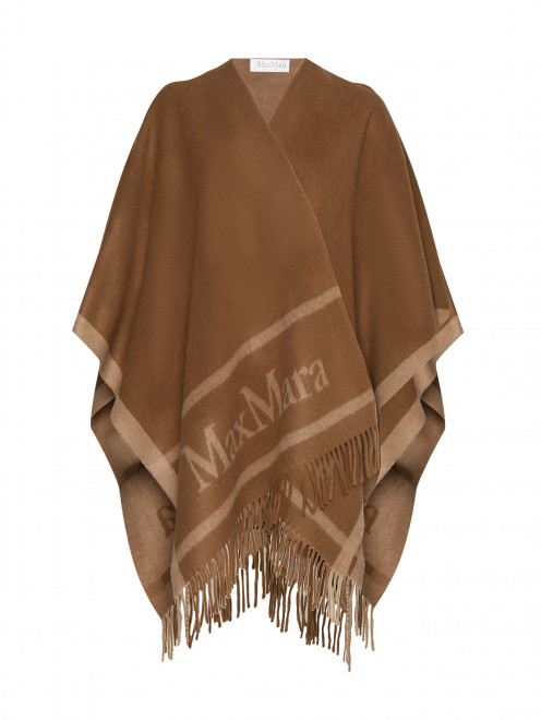Пончо из шерсти с логотипом Max Mara - Общий вид