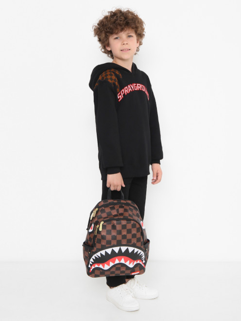 Комбинированный рюкзак с принтом Sprayground - МодельОбщийВид