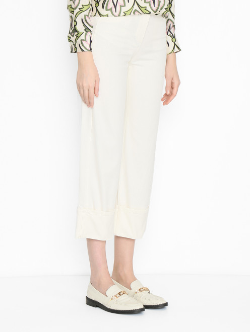 Однотонные джинсы из хлопка Max Mara - МодельВерхНиз