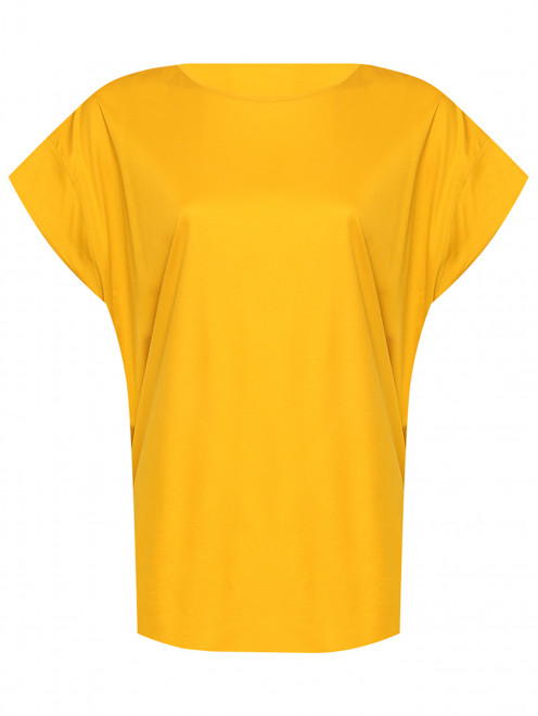 Однотонная футболка из хлопка Marina Rinaldi - Общий вид